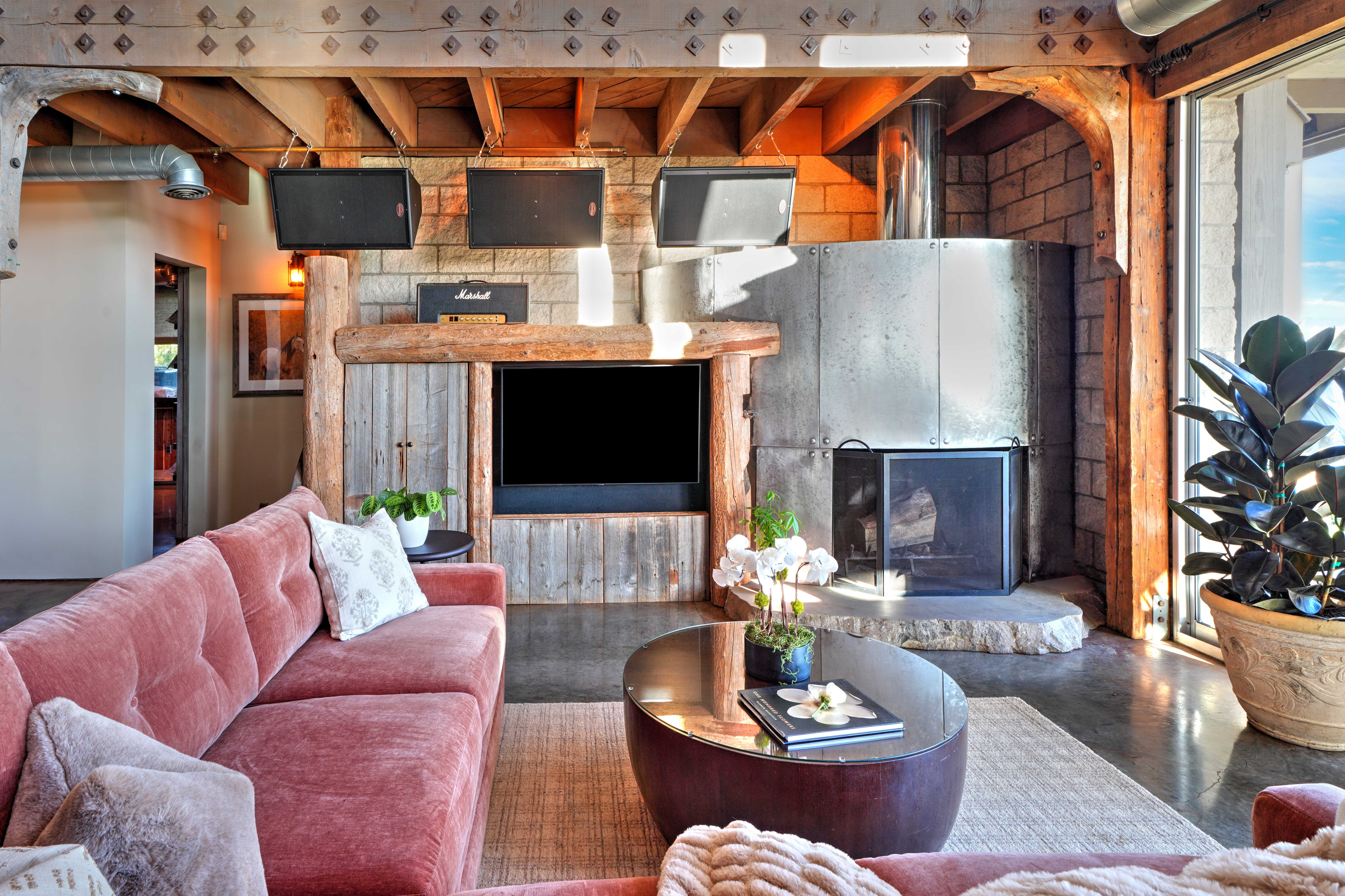 Living room fireplace