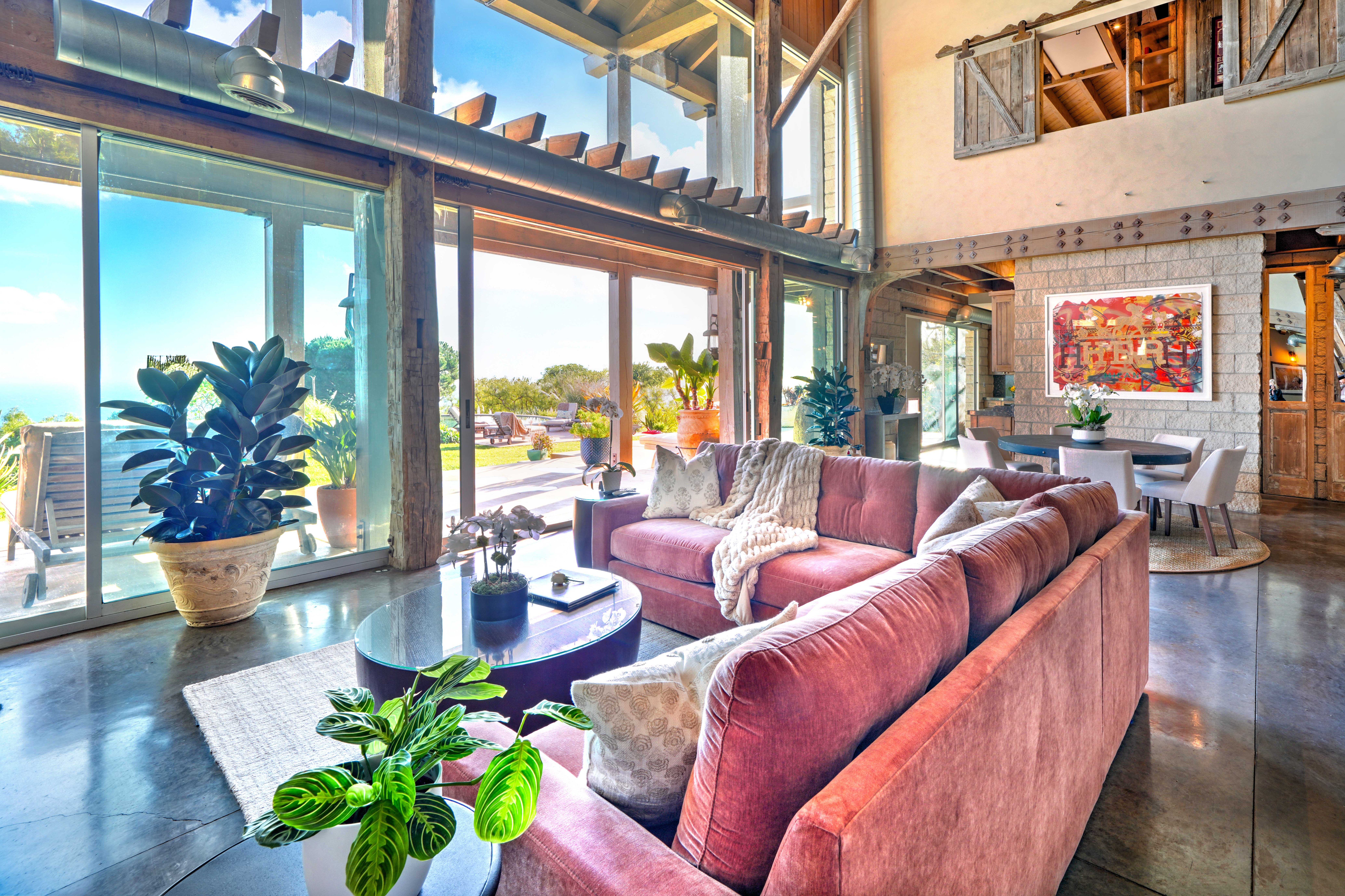 Living area full height views